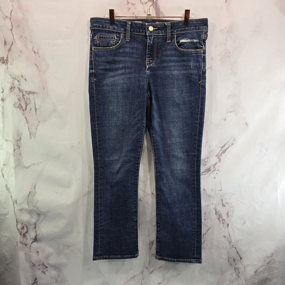 Pilcro Jeans Womens 29 Skinny High Rise Crop Dark Wash Denim Anthropologie